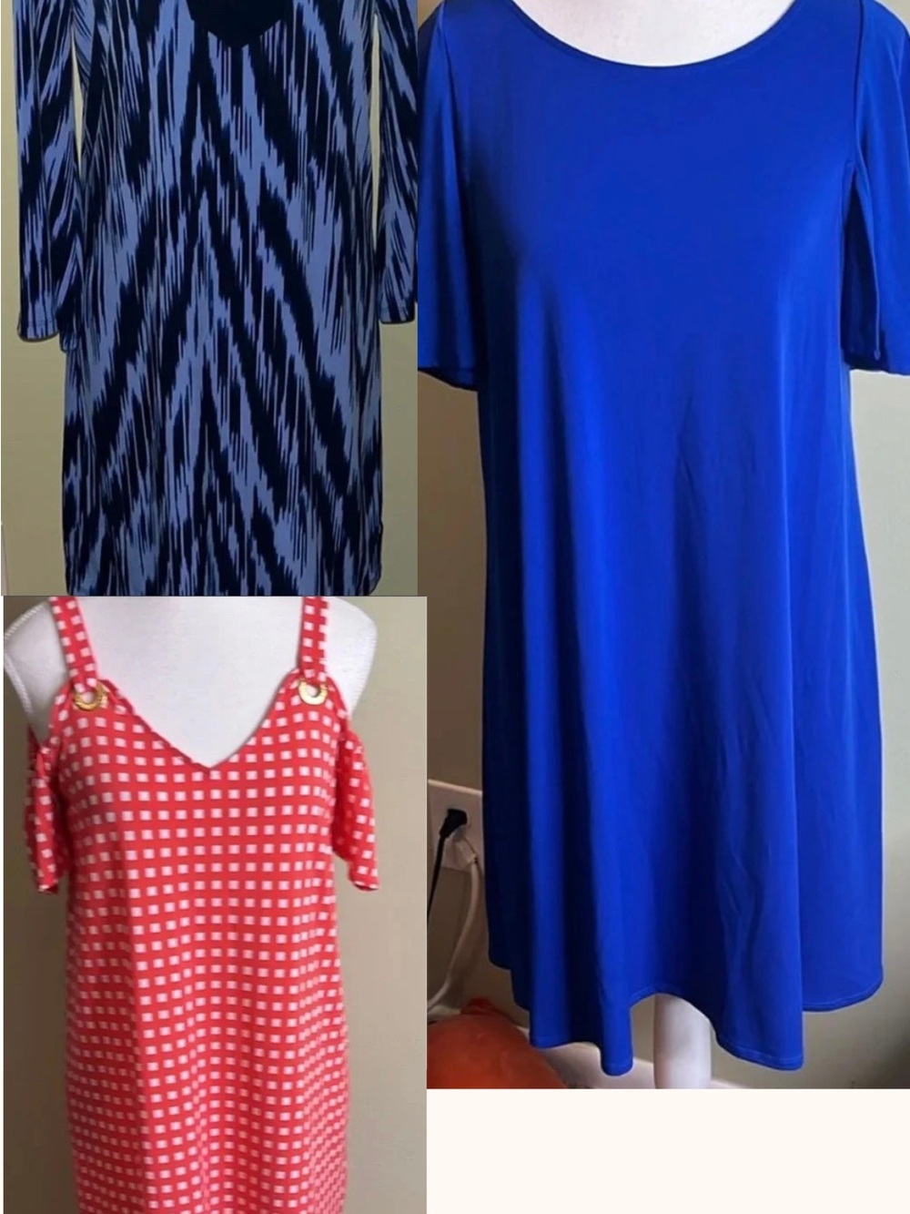 3 Dress Bundle Michael Michael Kors Calvin Klein Small 6 Cold Shoulder Shift Swi